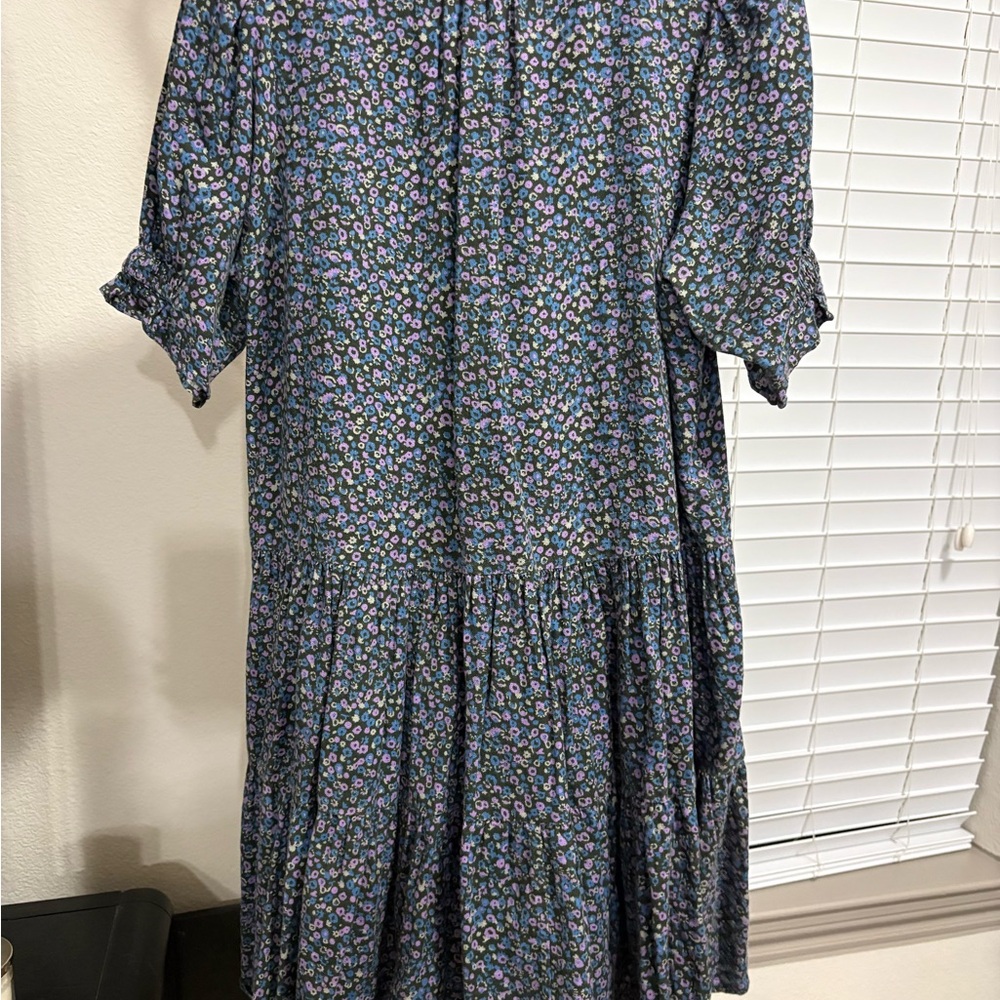 Apiece Apart Purple and Blue Floral Blouse - Picture 5 of 7